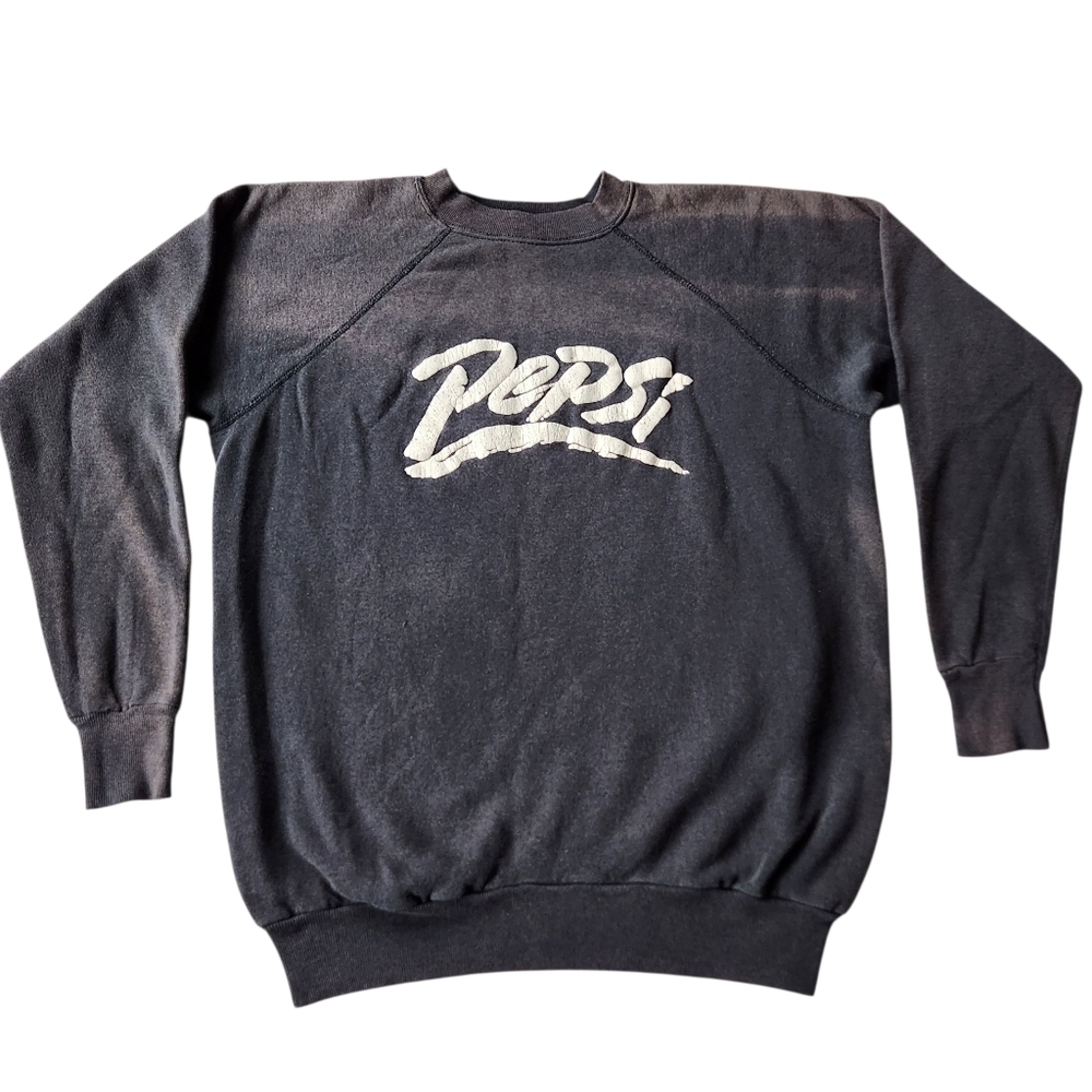 Vintage Pepsi Puffy Graphic Distressed Spell Out Sweatshirt Sz XL